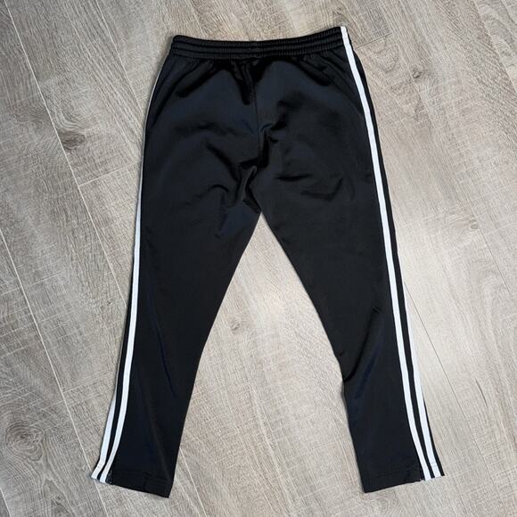 ADIDAS Boys Black White Elastic Waist Athletic Track Pants - Picture 6 of 7